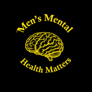"Men's mental health matters" dark T-shirt Design