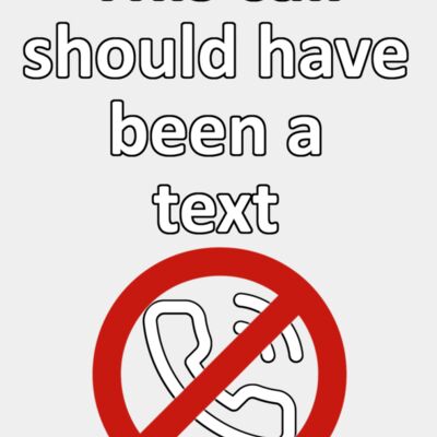 This call should have been a text - on dark Thumbnail